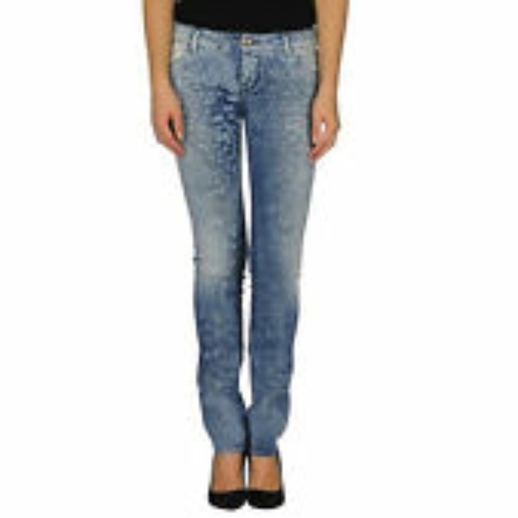 NEW GUESS MARCIANO Leopard print light wash  ANIMAL SKINNY Jeans  27 - Picture 1 of 17